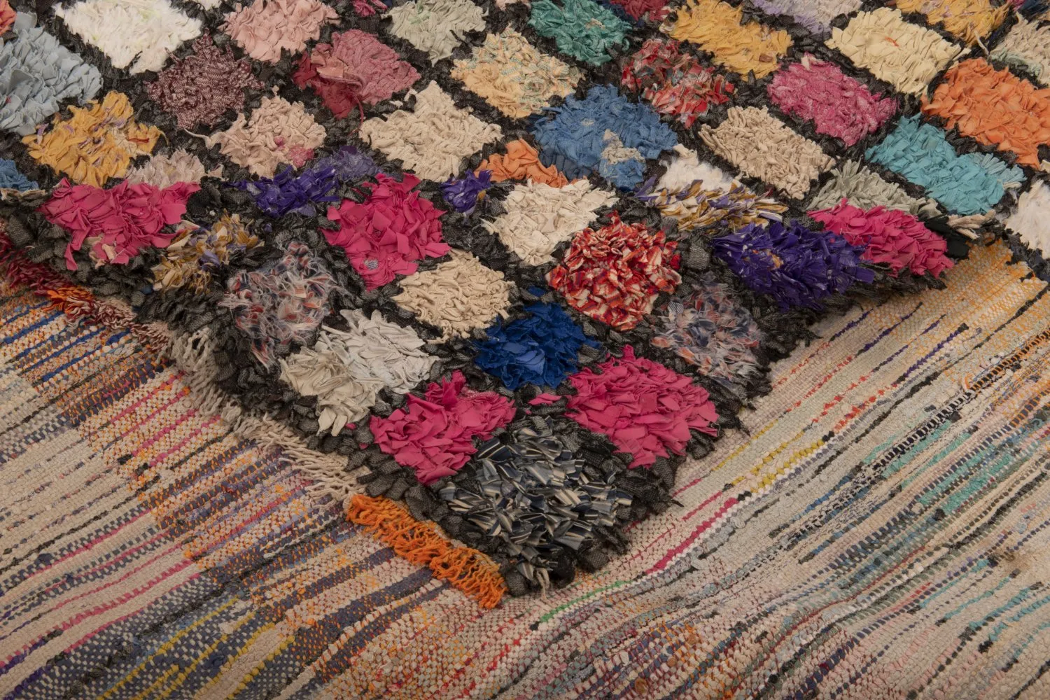 Moroccan Berber rug Boucherouite 230 x 140 cm
