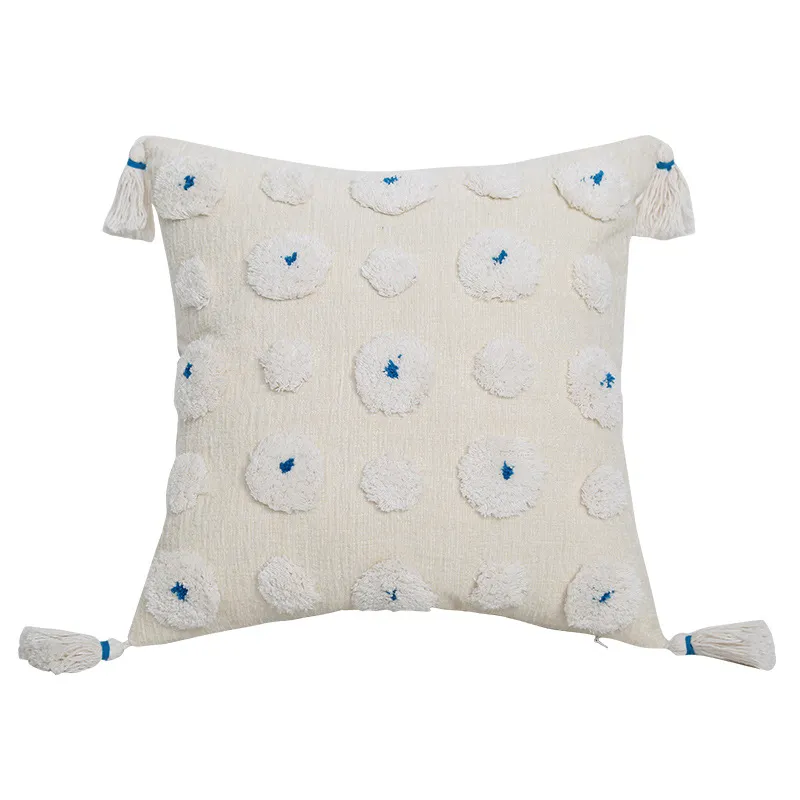 Kuddfodral - Boho Flower (blue)