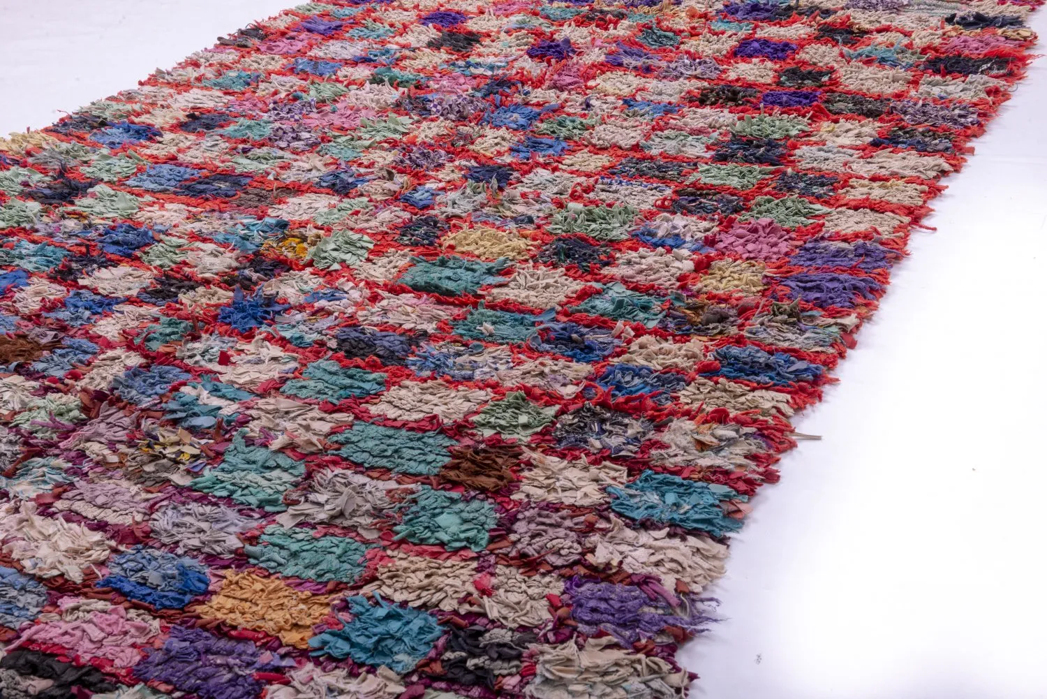Moroccan Berber rug Boucherouite 255 x 125 cm