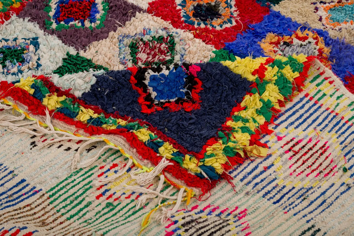 Moroccan Berber rug Boucherouite 290 x 145 cm