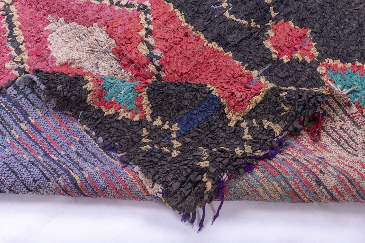 Moroccan Berber rug Boucherouite 275 x 135 cm