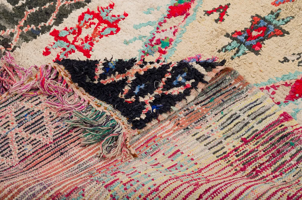 Moroccan Berber rug Boucherouite 270 x 130 cm