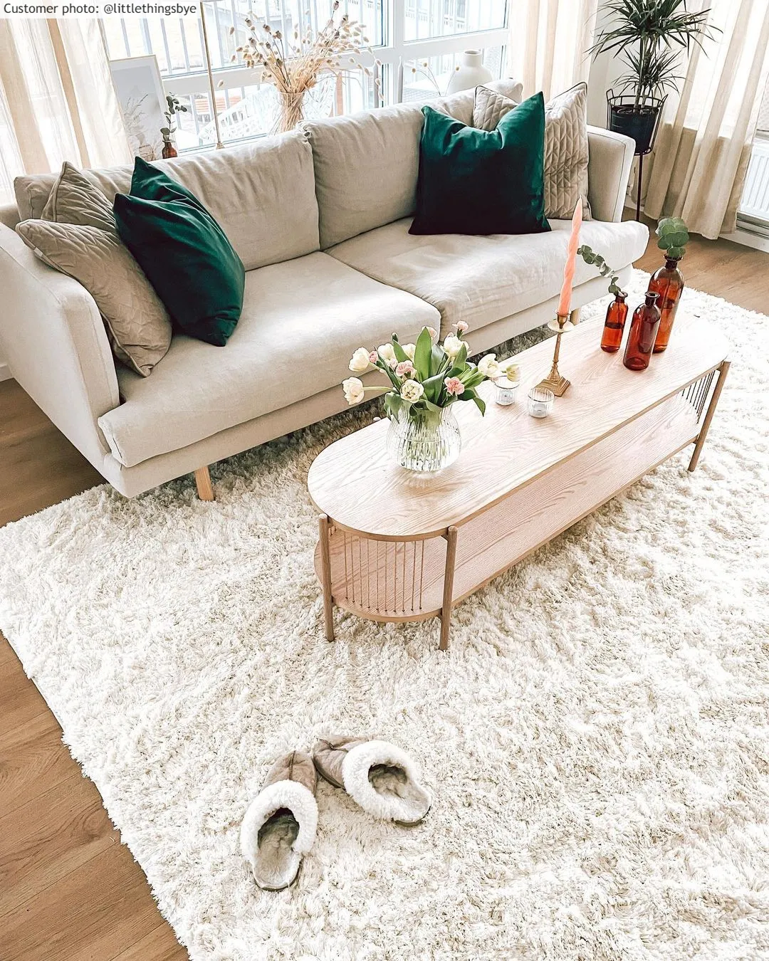 Shaggy rugs - Kanvas (white)