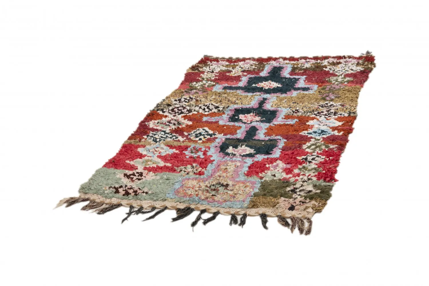 Moroccan Berber rug Boucherouite 205 x 120 cm