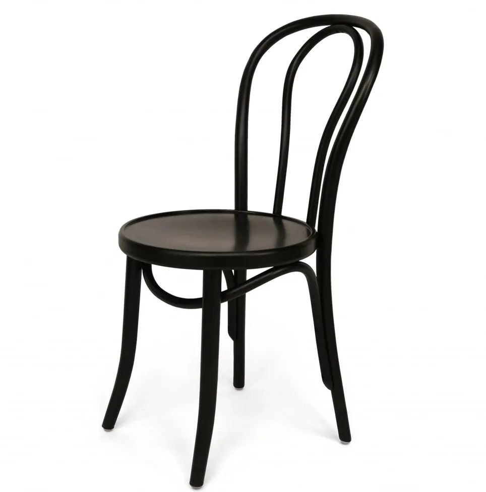 Chair - Bistro (wood/black) - 2 pcs