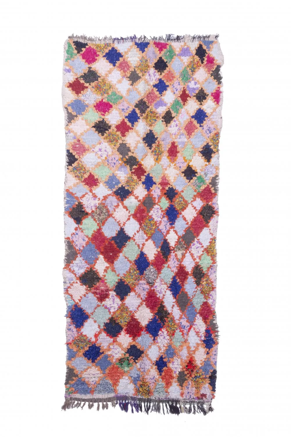 Moroccan Berber rug Boucherouite 245 x 105 cm