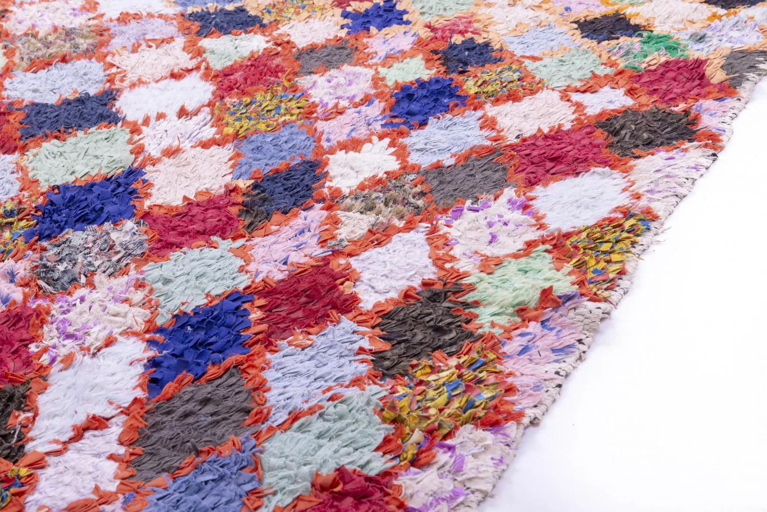 Moroccan Berber rug Boucherouite 245 x 105 cm