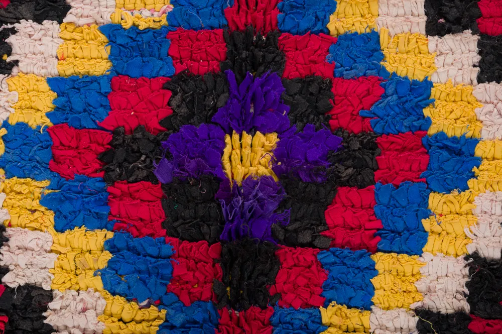 Moroccan Berber rug Boucherouite 310 x 145 cm
