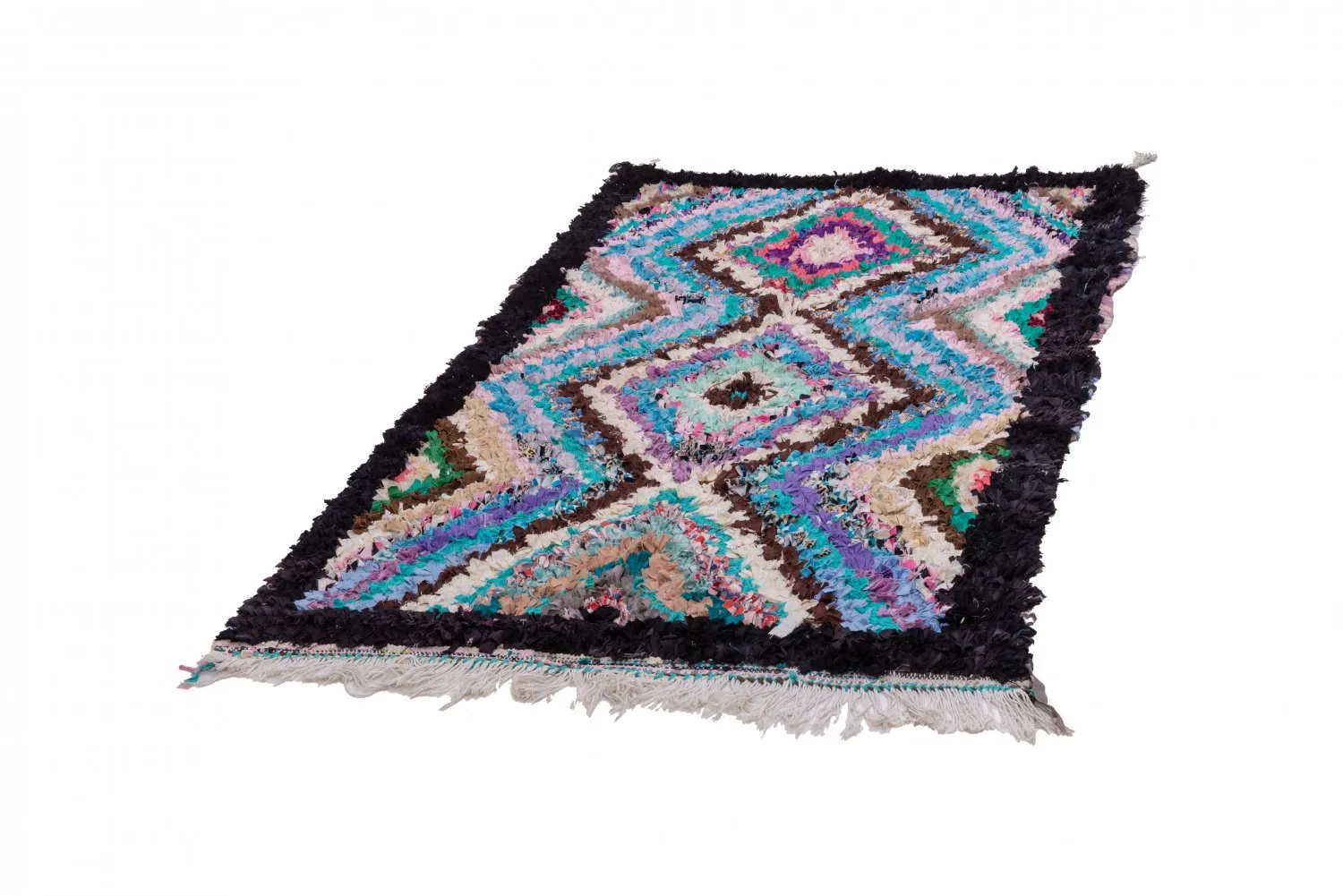 Moroccan Berber rug Boucherouite 195 x 120 cm