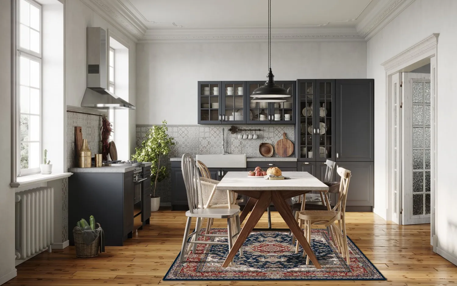 Wilton rug - Vakifli (blue/multi)