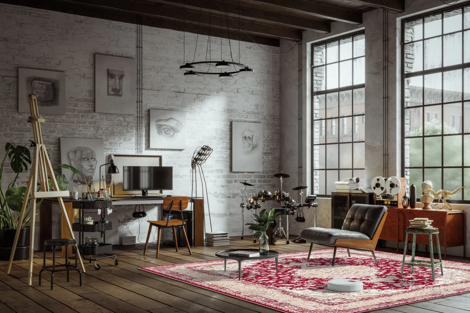 Wilton rug - Vakifli (red/multi)