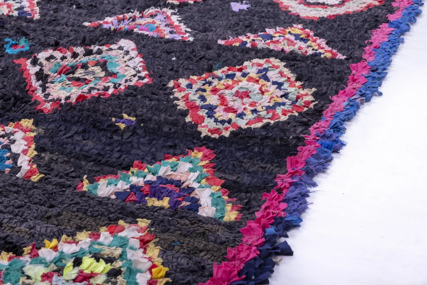 Moroccan Berber rug Boucherouite 245 x 115 cm