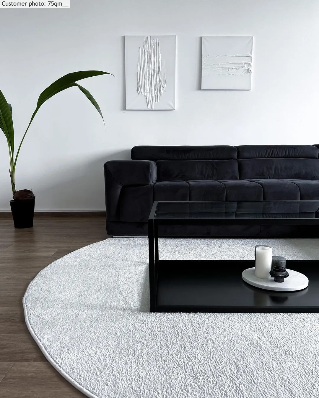 Round rug - Sunayama (white)