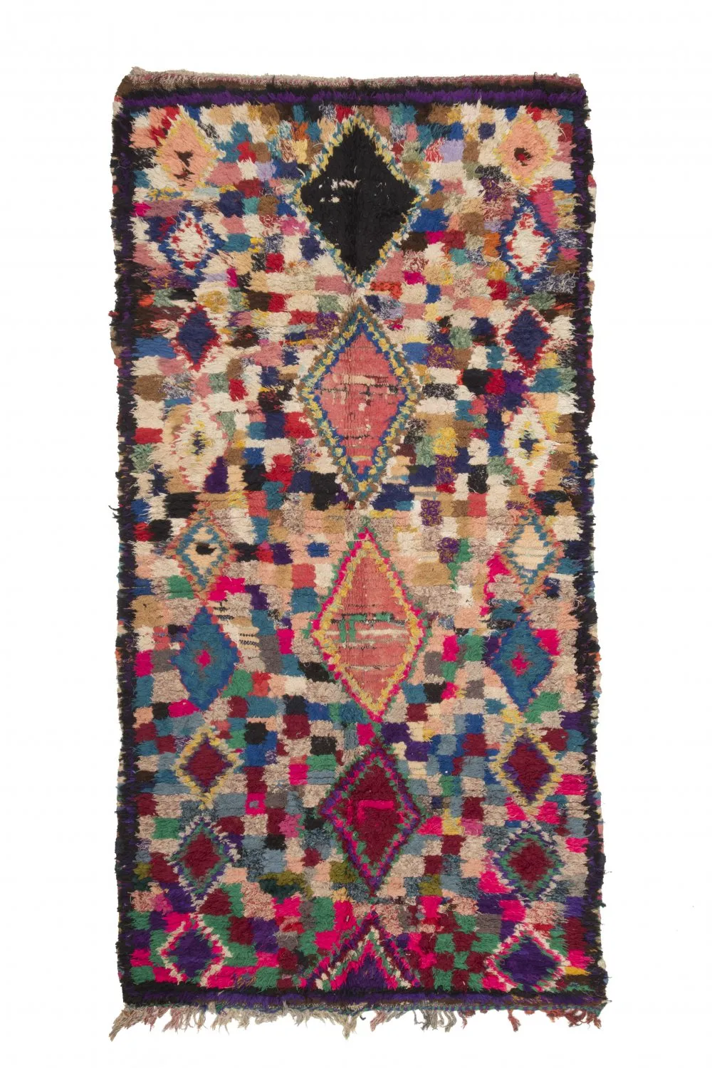 Moroccan Berber rug Boucherouite 290 x 145 cm