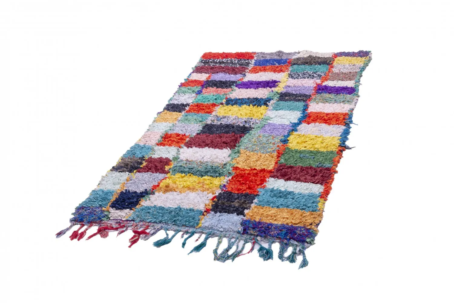 Moroccan Berber rug Boucherouite 250 x 120 cm