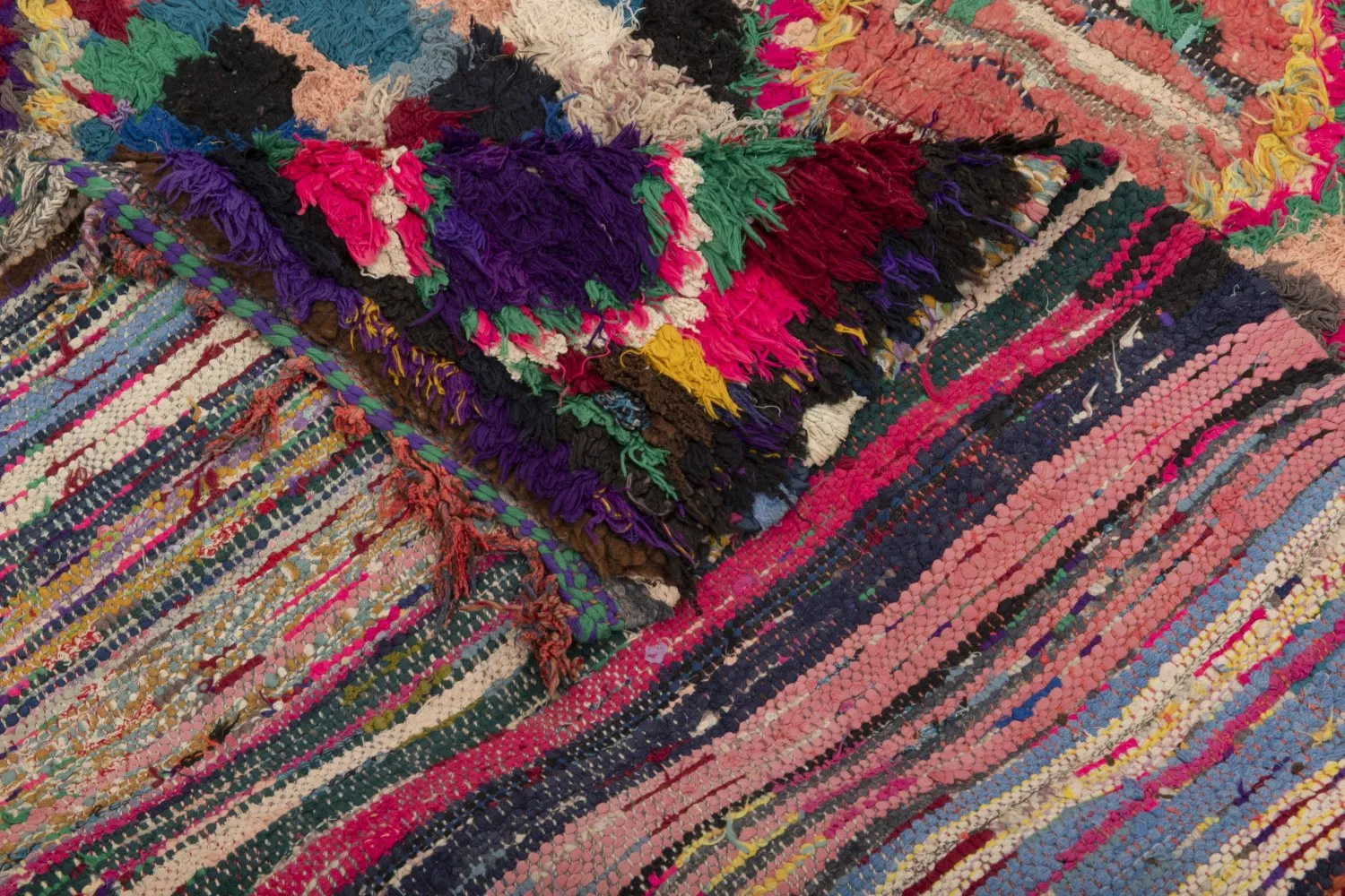Moroccan Berber rug Boucherouite 290 x 145 cm