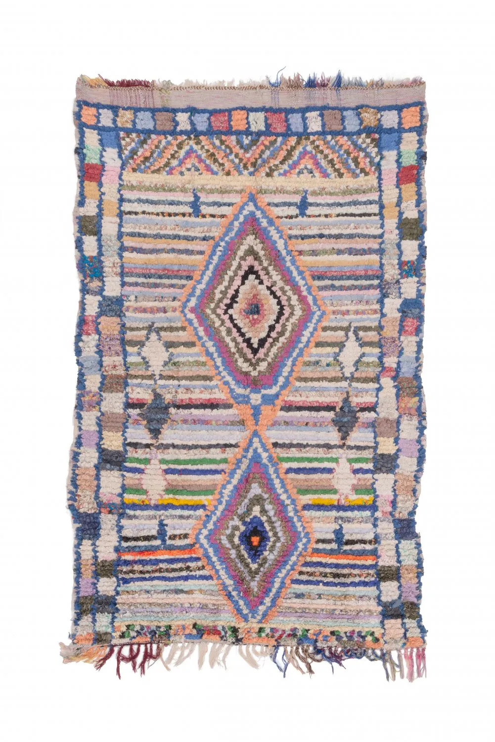 Moroccan Berber rug Boucherouite 225 x 140 cm