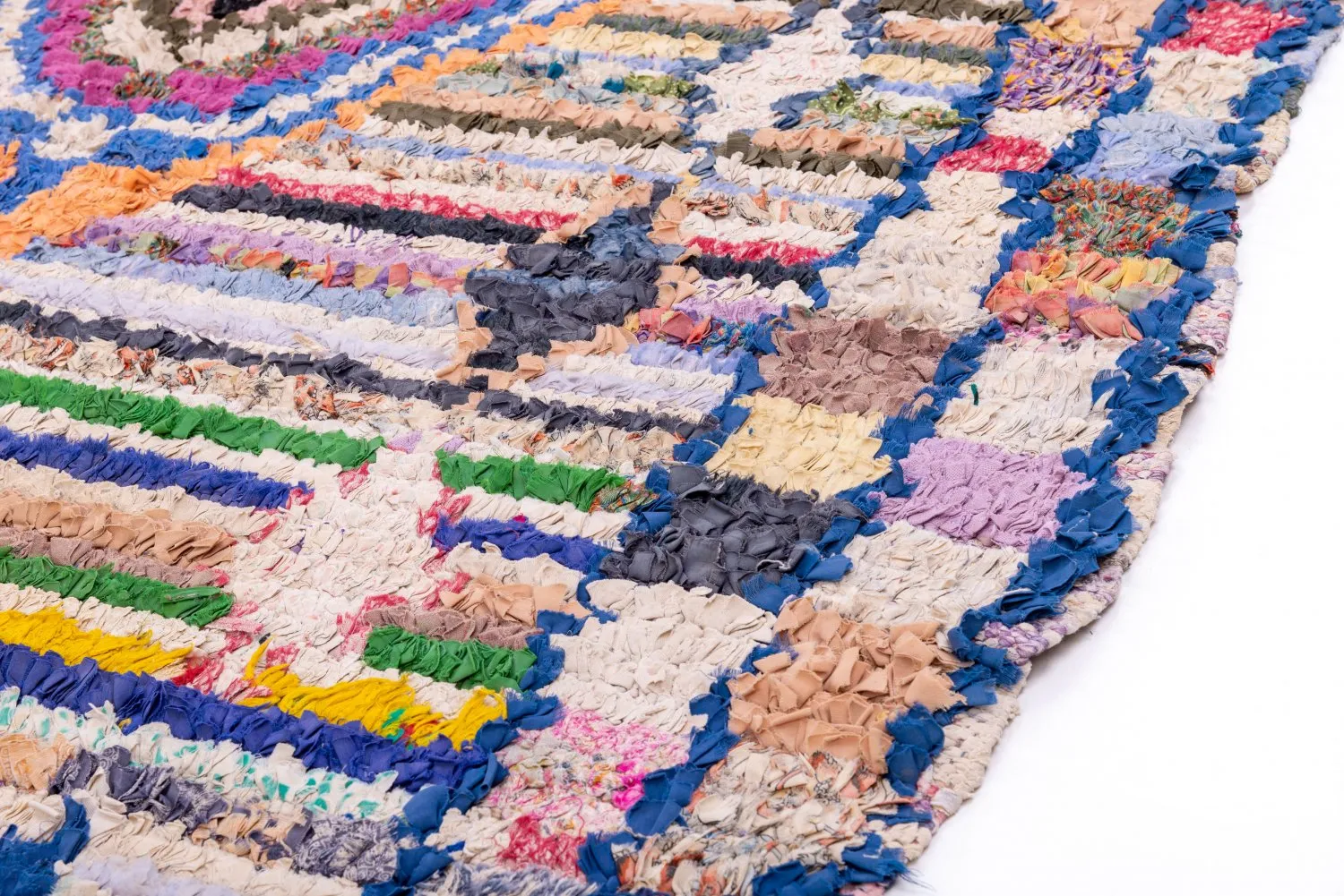 Moroccan Berber rug Boucherouite 225 x 140 cm