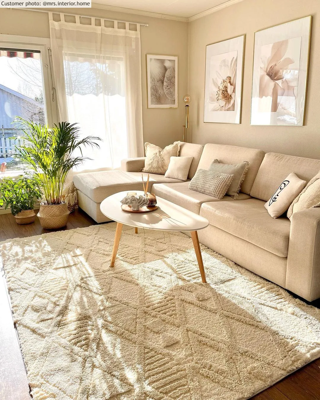 Shaggy rugs - Rostock (offwhite)