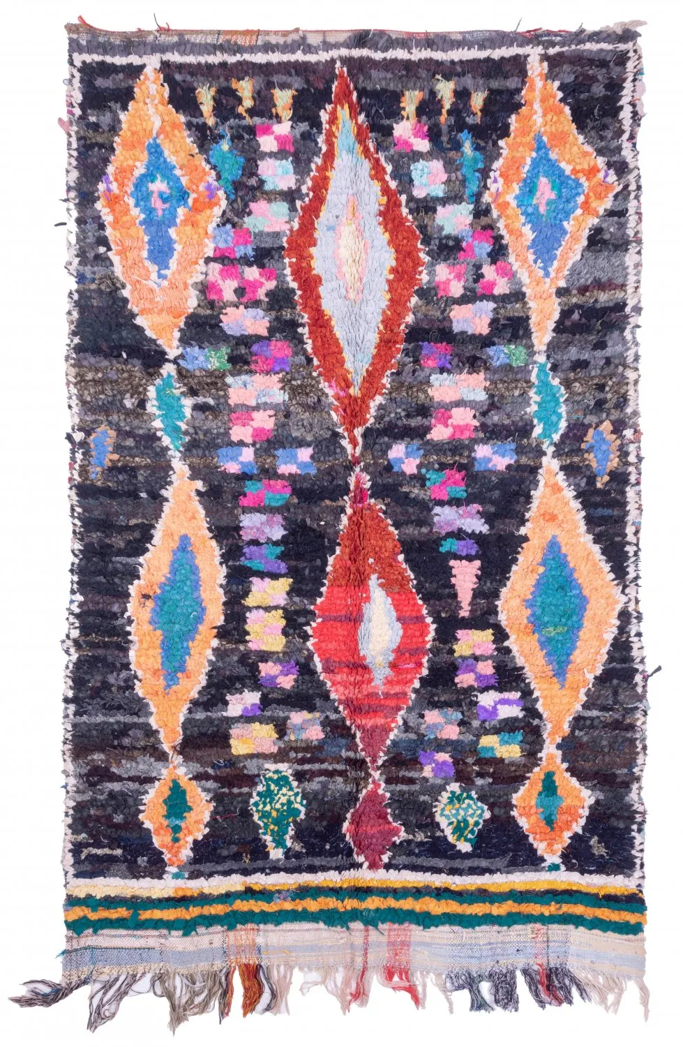 Moroccan Berber rug Boucherouite 235 x 150 cm