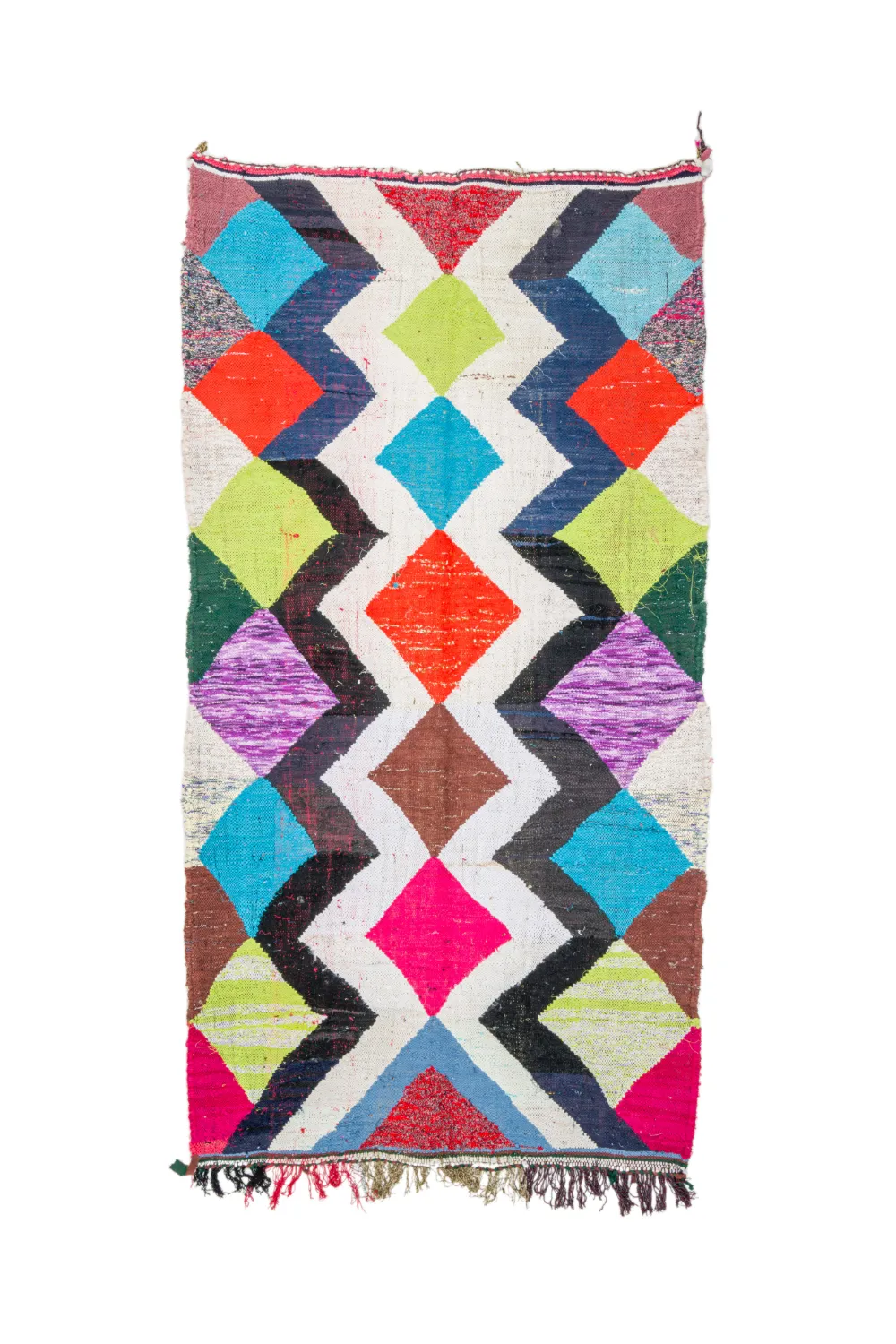 Moroccan Berber rug Boucherouite 155 x 290 cm