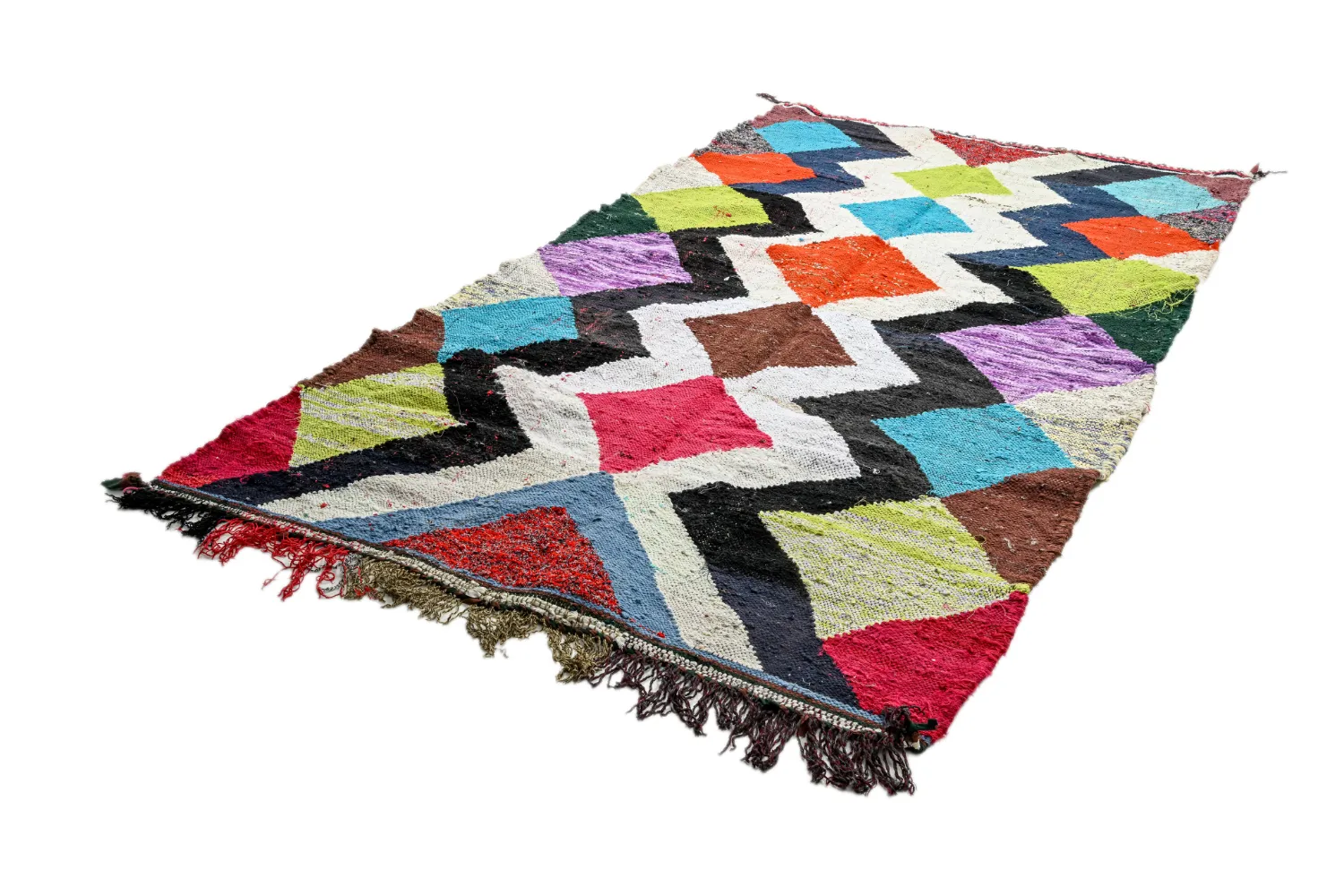 Moroccan Berber rug Boucherouite 155 x 290 cm