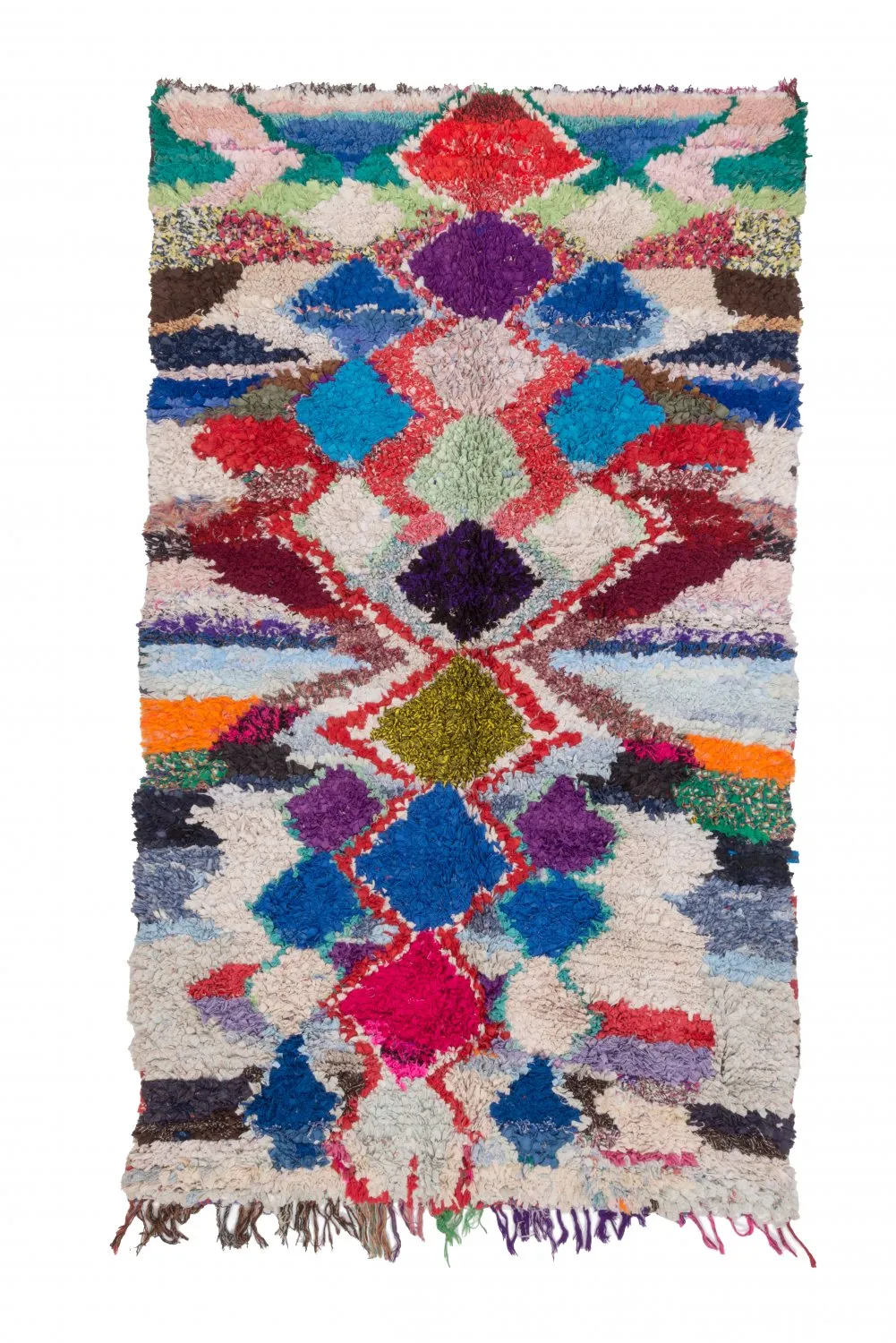 Moroccan Berber rug Boucherouite 245 x 140 cm