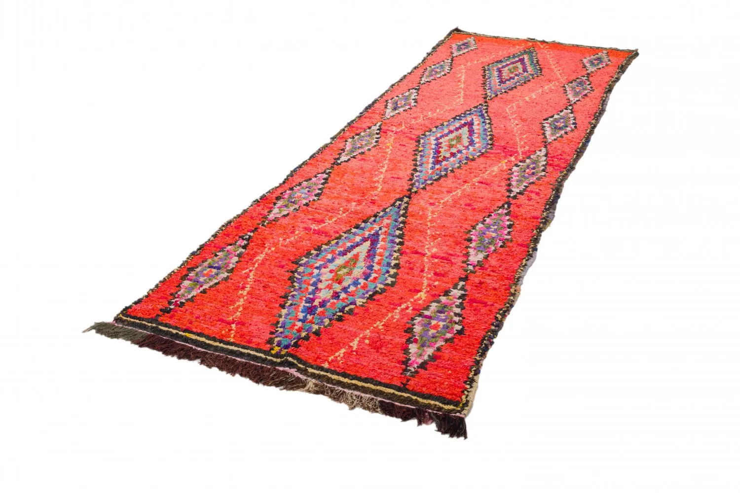 Moroccan Berber rug Boucherouite 360 x 170 cm
