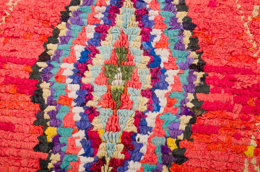 Moroccan Berber rug Boucherouite 360 x 170 cm