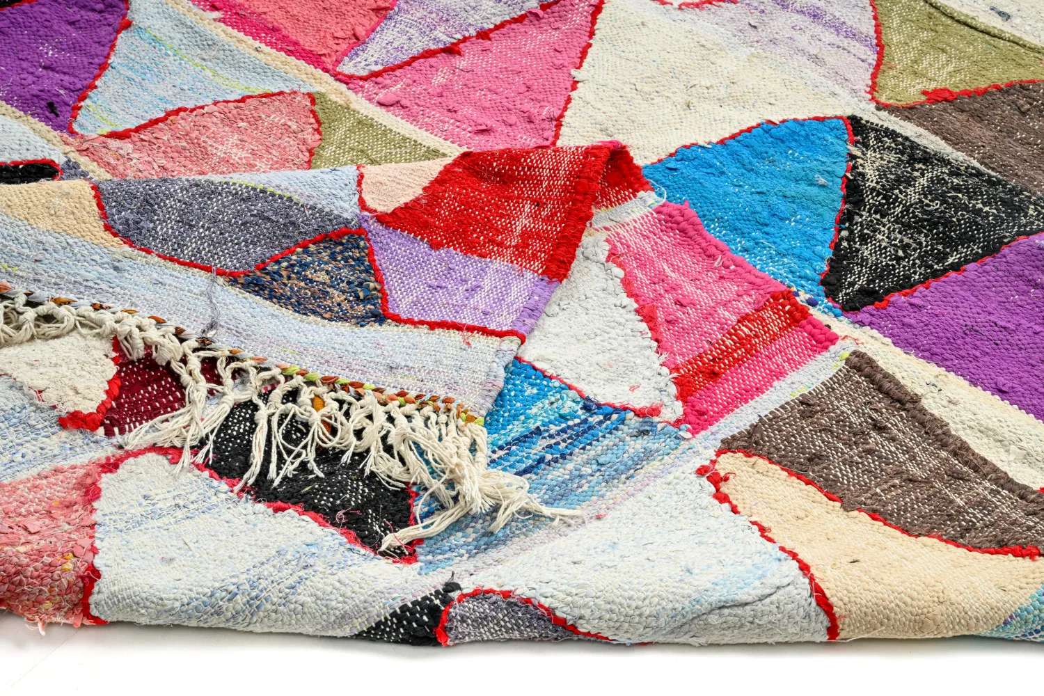 Moroccan Berber rug Boucherouite 135 x 275 cm