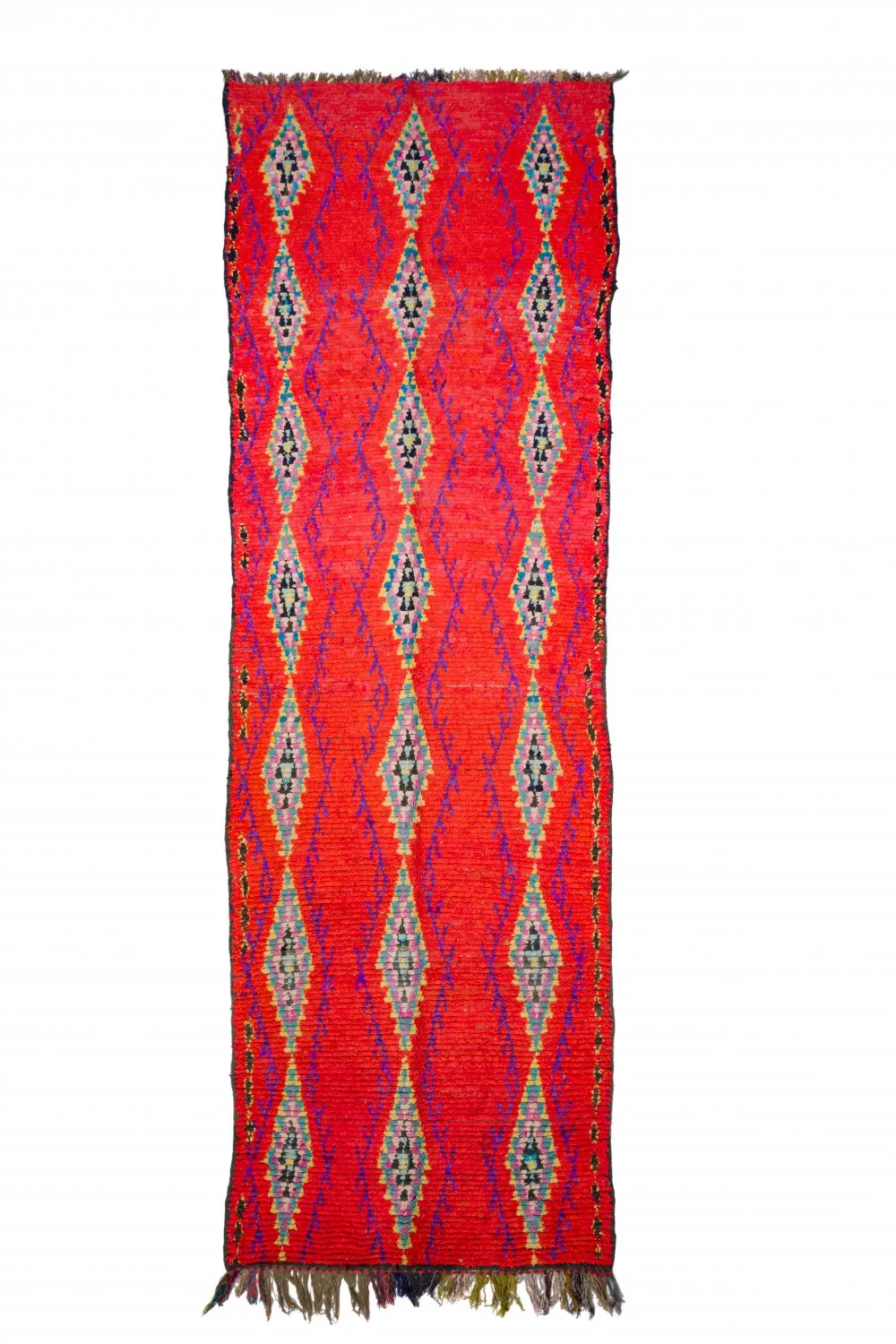 Moroccan Berber rug Boucherouite 440 x 135 cm