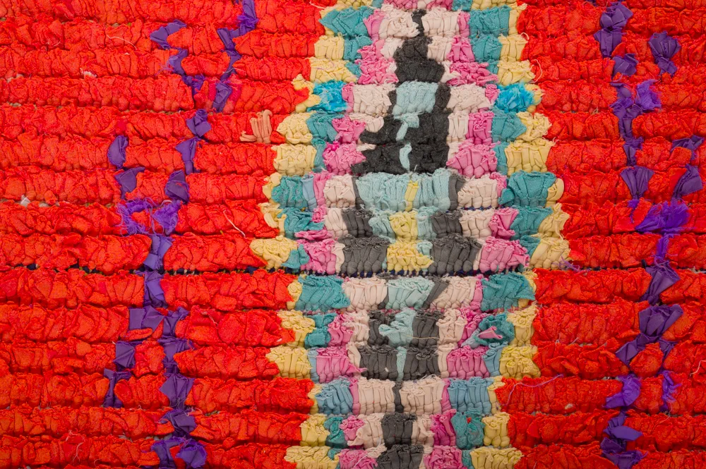 Moroccan Berber rug Boucherouite 440 x 135 cm
