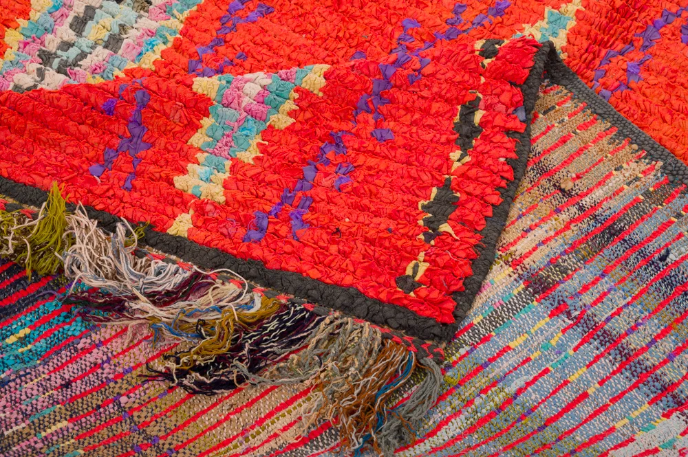 Moroccan Berber rug Boucherouite 440 x 135 cm