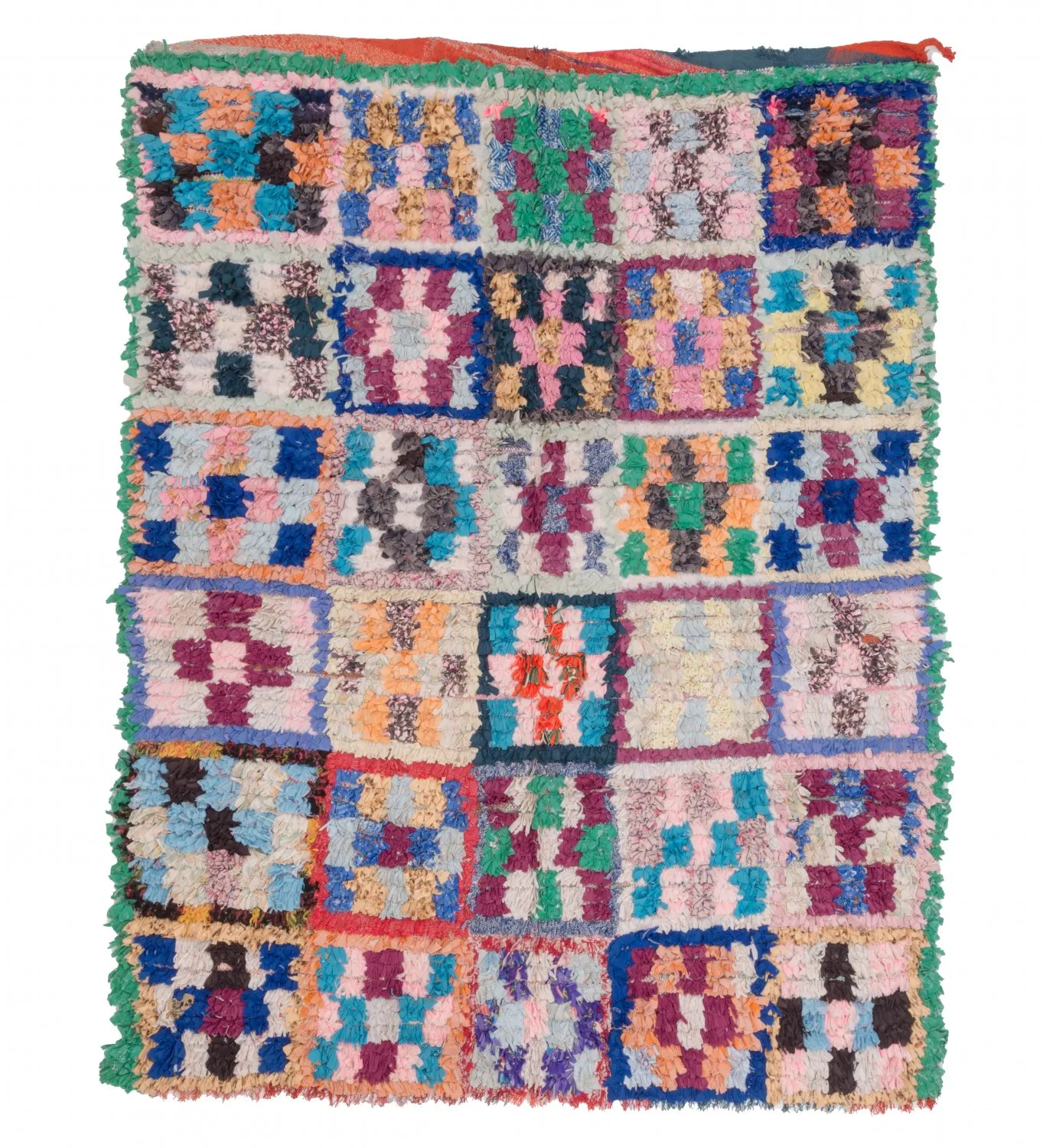 Moroccan Berber rug Boucherouite 195 x 150 cm