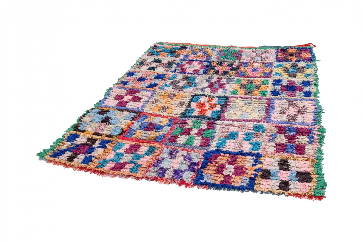 Moroccan Berber rug Boucherouite 195 x 150 cm