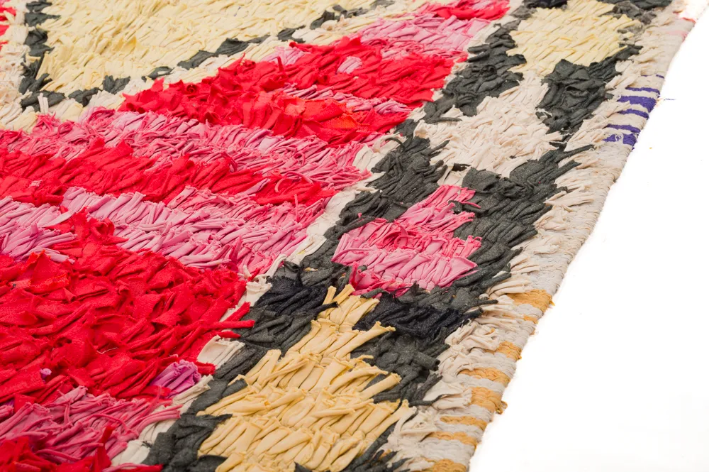 Moroccan Berber rug Boucherouite 390 x 150 cm