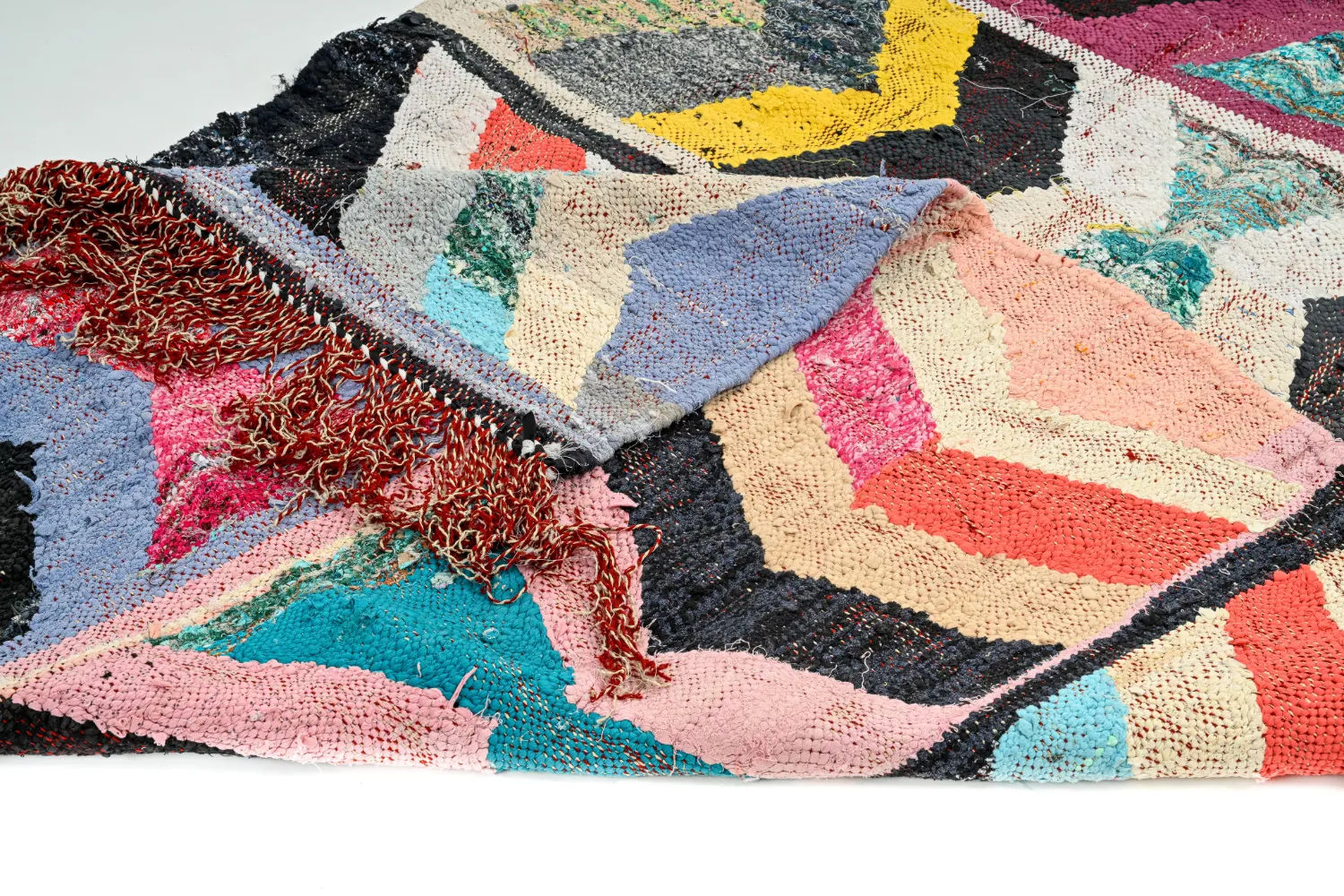 Moroccan Berber rug Boucherouite 130 x 290 cm