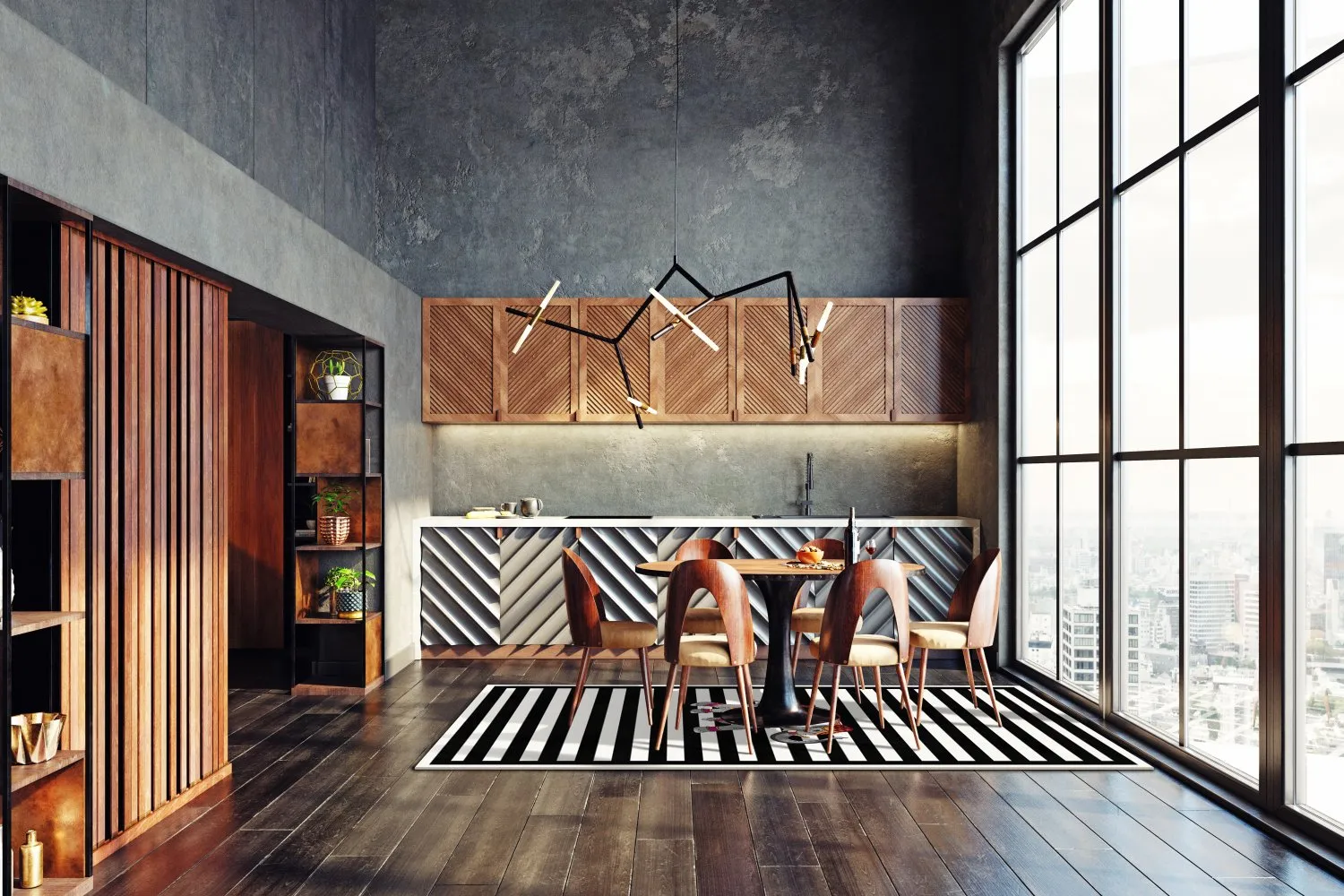Wilton rug - Develi (black/white)