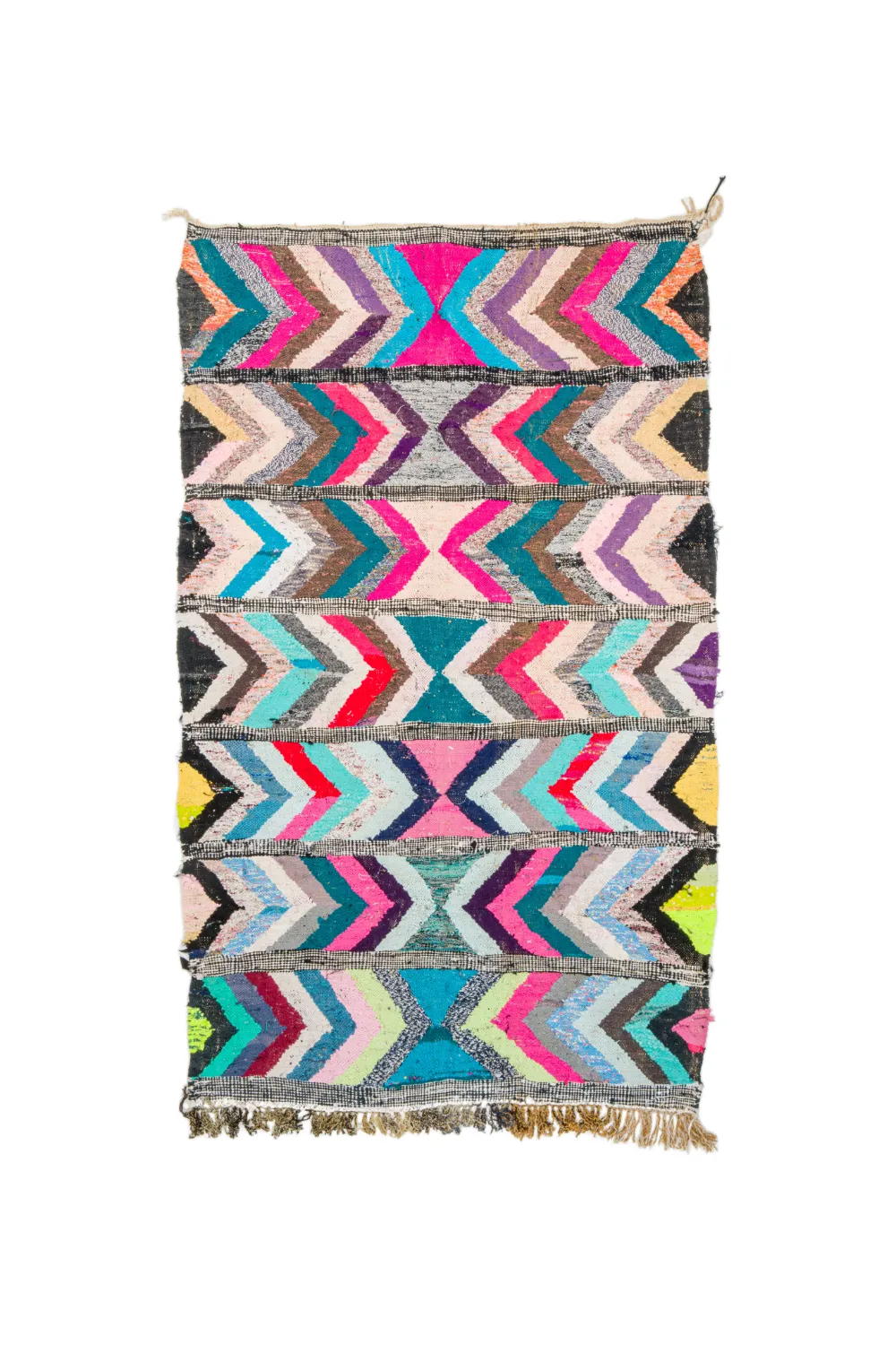 Moroccan Berber rug Boucherouite 145 x 270 cm
