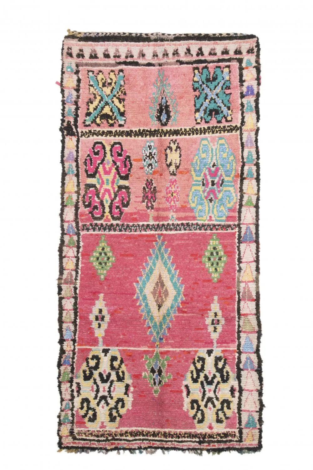 Moroccan Berber rug Boucherouite 240 x 105 cm