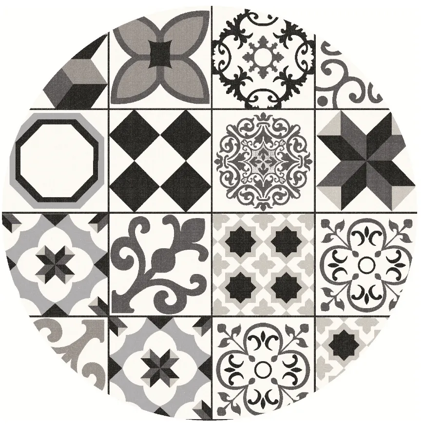 Round rug - Avent (beige/black)