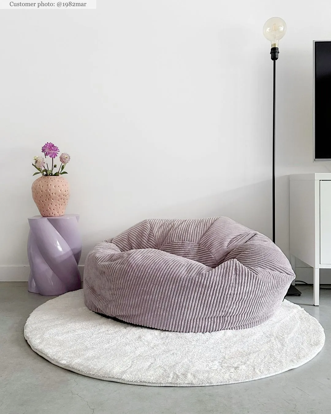 Round rugs - Aranga Super Soft Fur (white)