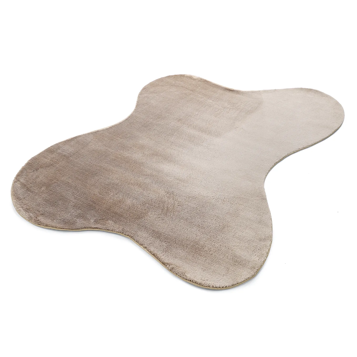 Asymmetric Wavy Shaggy Rug - Aranga Super Soft Fur (brown)