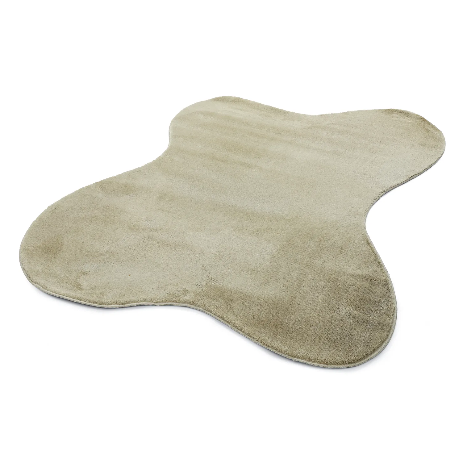 Asymmetric Wavy Shaggy Rug - Aranga Super Soft Fur (light green)