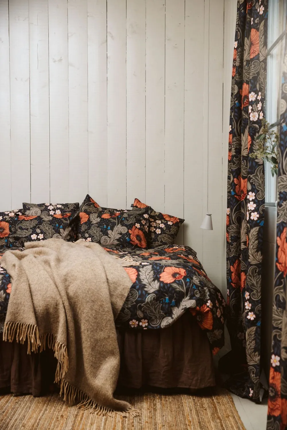 Bedset - Poppy (black)
