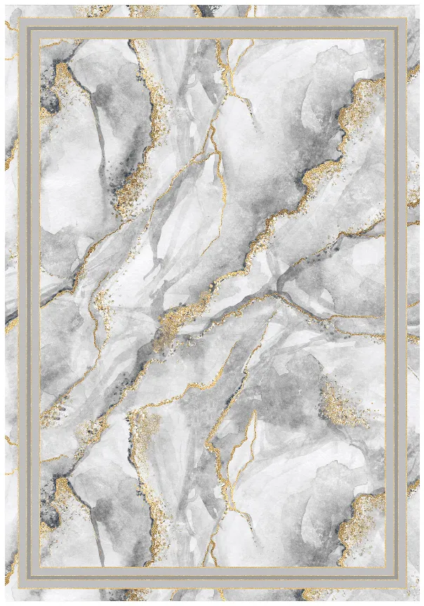 Wilton rug - Attika (grey/white/gold)