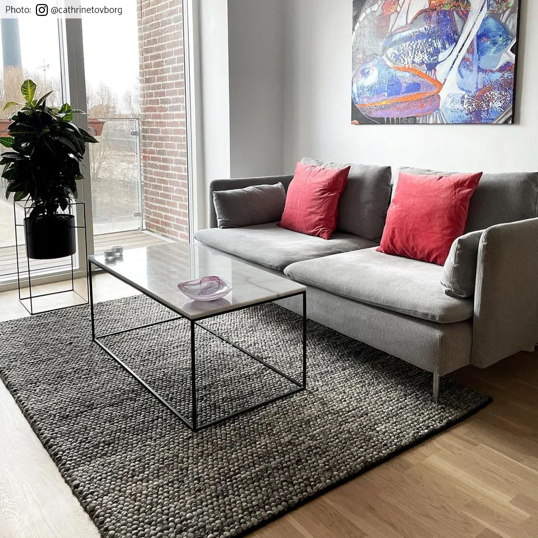 Wool rug - Avafors Wool Bubble (grey)