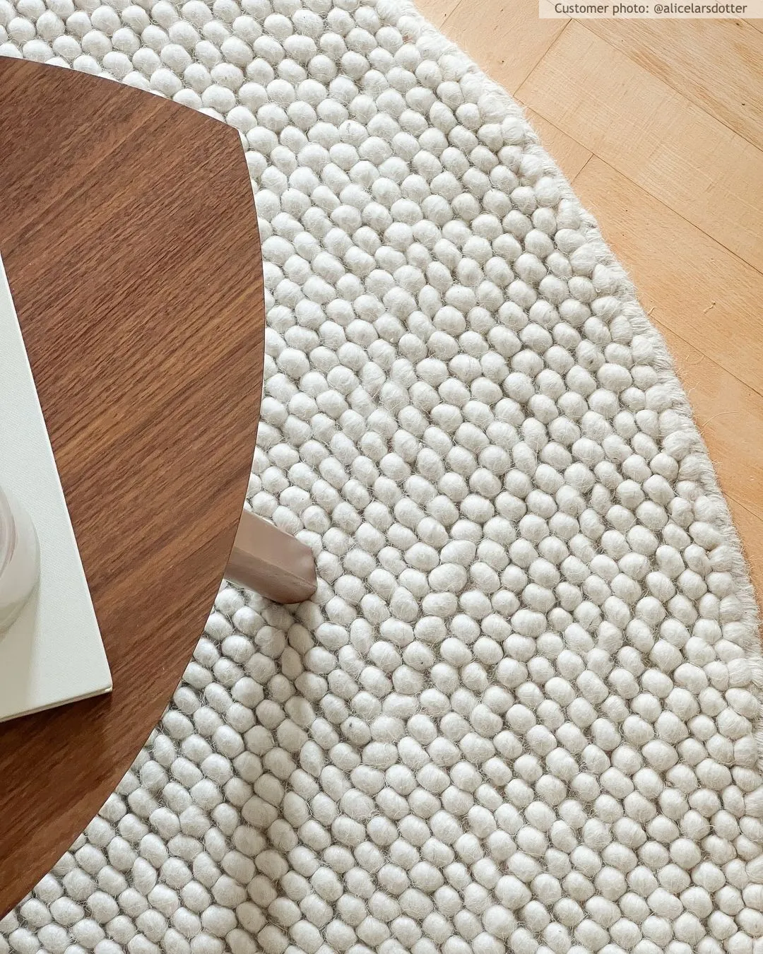 Round rug - Avafors Wool Bubble (beige)
