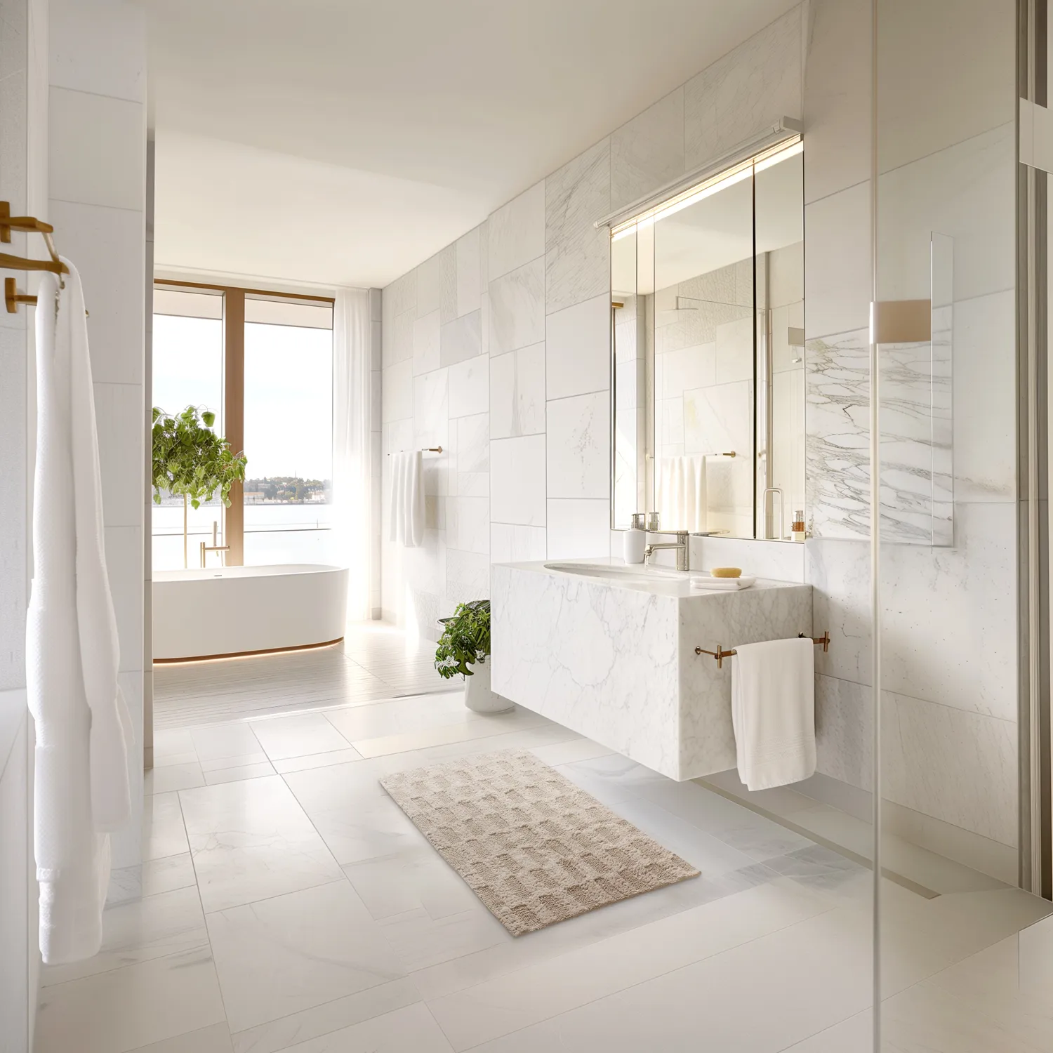 Bath mat - Beige (Beige)