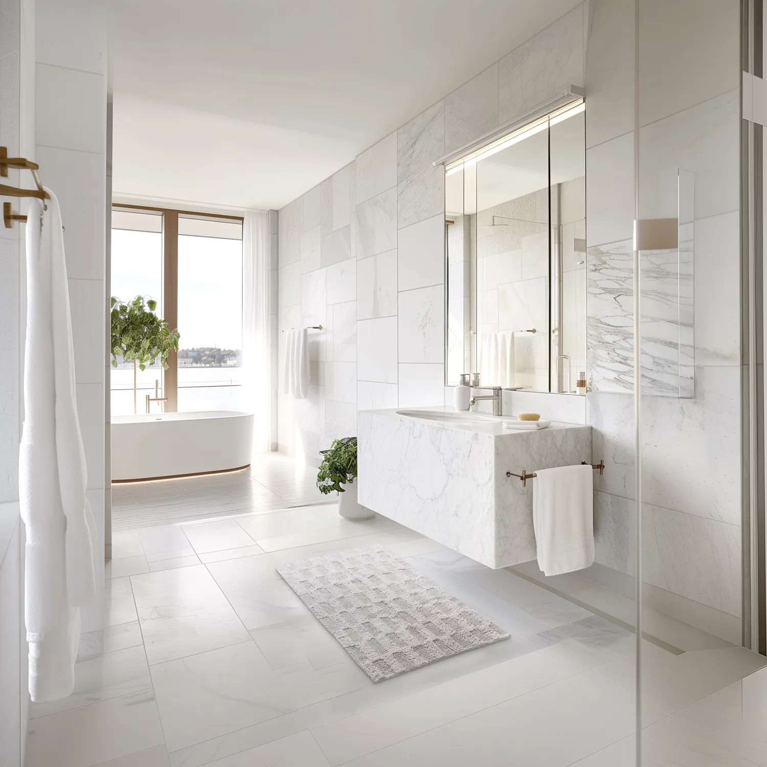 Bath mat - Bevin (Light gray)